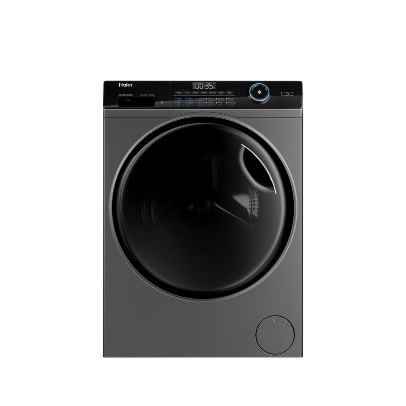 Haier Front Washing Machine with direct motion inverter, Super Drum, 8KG, 1400 RPM, Silver- HW80-B14959S6TU1 Haier Front Washing Machine with direct motion inverter, Super Drum, 8KG, 1400 RPM, Silver- HW80-B14959S6TU1